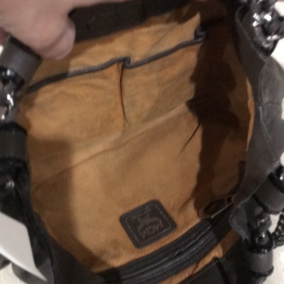 MCM Leather Chain Link Shoulder Bag - Picture 10 of 14